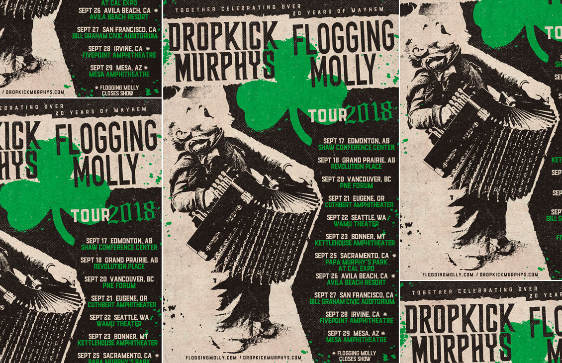Dropkick Murphys 2018 West Coast Tour Dates with Flogging Molly